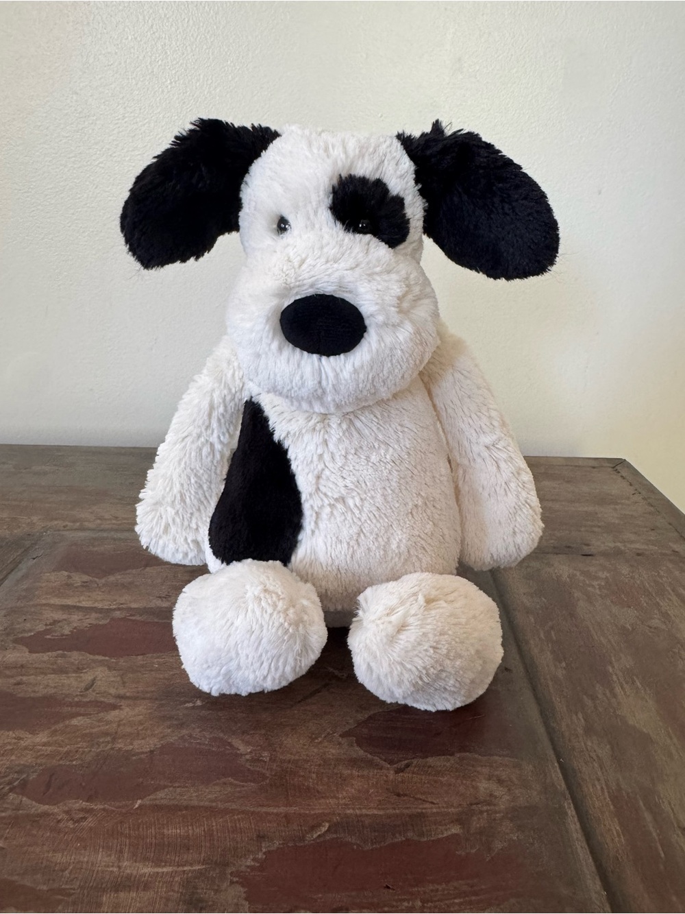 Jellycat Bashful Black & Cream Puppy Dog 9” plush toy stuffed‎ animal baby kids